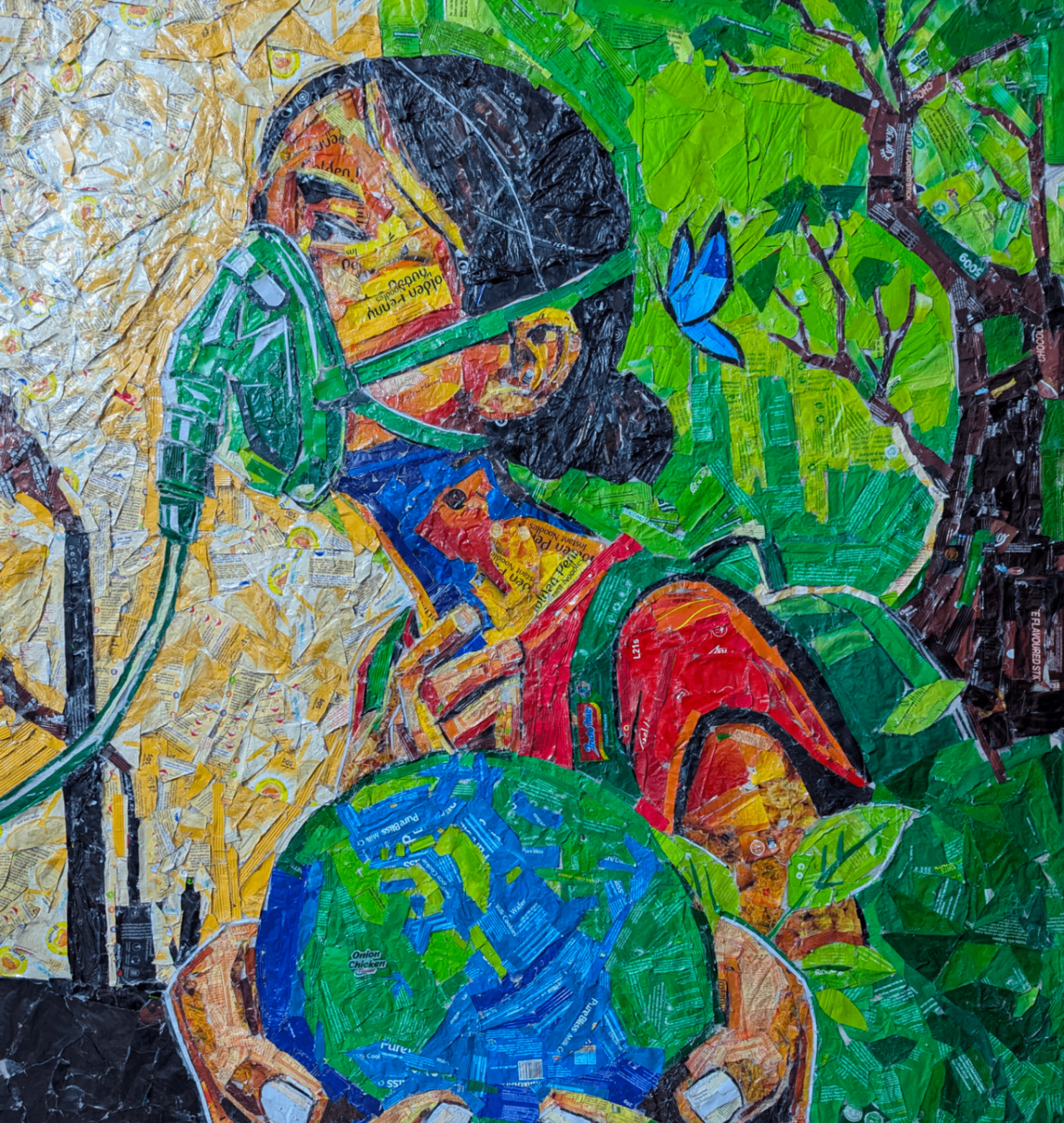 Progress — 2024 ArtStar winning mixed-media collage by Jesutomiwa Giwa